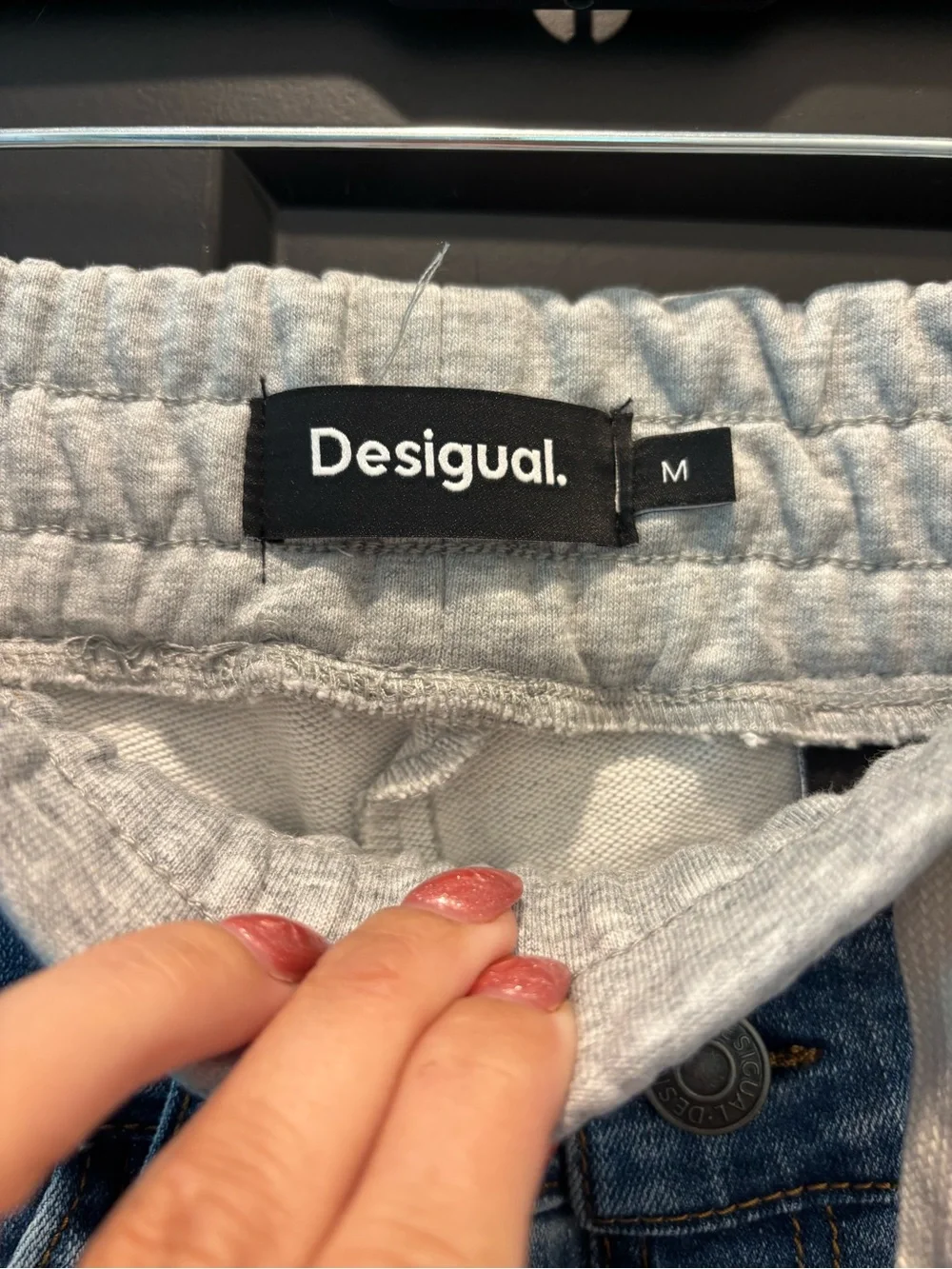 Desigual Combined Mickey Mouse Jogger Medium Denim Sweatpants Disney Pants NWT